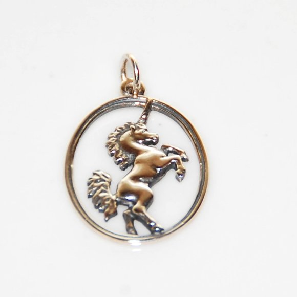 James Avery Jewelry Rare Vintage James Avery Unicorn Oval Pendant